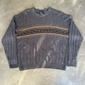 RARE VINTAGE INDIE 90s MULTICOLORED AND PATTERNED DOCKERS CREWNECK SWEATER